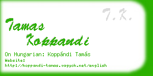 tamas koppandi business card